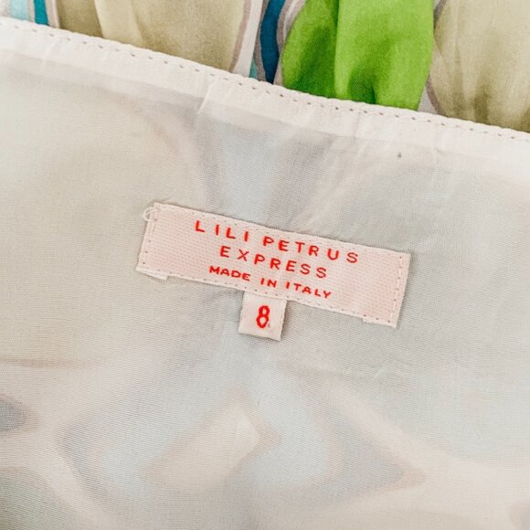 LiLi Petrus Express Silk Geometric Print Skirt Size 8 - Picture 2 of 2